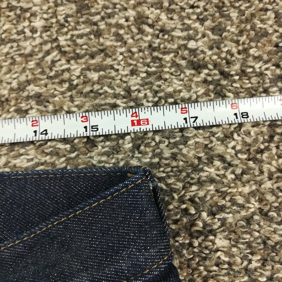 Uniqlo Jeans Selvedge 31x31 Slim Straight Fit Japanese Kaihara Denim Dark Blue - Picture 9 of 12